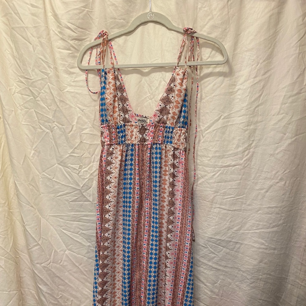 Lulus Multi Color Tie-Strap Maxi. Size XS.